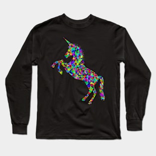 Jumping and colorful Unicorn Long Sleeve T-Shirt